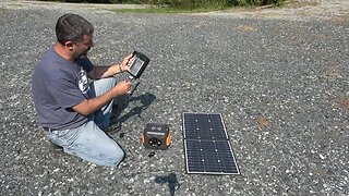 Flashfish A301 Portable Power Station With 50 Watt Solar Panel. It's A Solar Backed Power Pack!