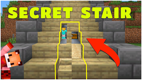 Minecraft: SECRET STAIR - How To Build - Buildhacks