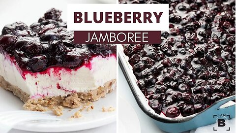 Blueberry Jamboree - Blueberry Cream Cheese Bars -- iambaker.net
