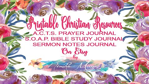 Christian Printables, ACTS Prayer Printable, SOAP Bible Study Printable, Sermon Notes Printable