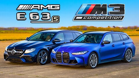 BMW M3 Touring v AMG E63 S Estate: DRAG RACE