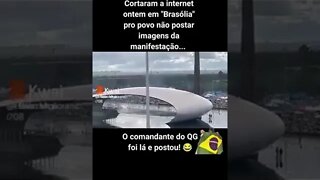 Cortaram a energia em Brasília para as imagens não circularem, o comandante do QG foi lá e POSTOU!