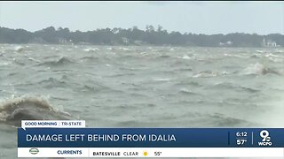 Damage left behind from Hurricane Idalia