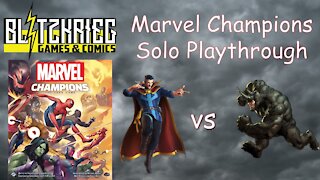 Doctor Strange vs Rhino Marvel Champions Card Game Solo Playthrough