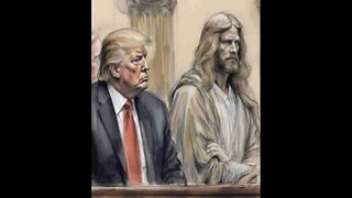 Trump Shares Court Sketch of Him Sitting Next to Jesus at Fraud Trial