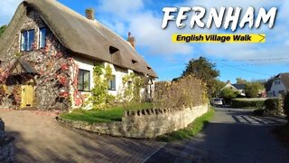 SMALL English Village WALK with only 75 Houses || Fernham, Oxfordshire 4K