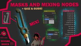 COMBINE TEXTURES/SHADERS! Masks and Mixing Nodes (+Light Path) - Blender Texture Basics