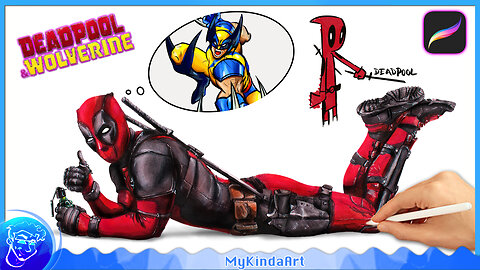 How to draw Deadpool & Wolverine | Procreate iPad Pro