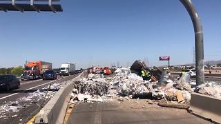 RAW VIDEO: Tractor trailer with medical waste rolls on I-10