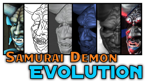 Samurai Demon Evolution - 2D to 3D and Back
