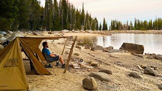 Autumn Hot Tent Camping | Wood Stove Chicken Tikka Masala