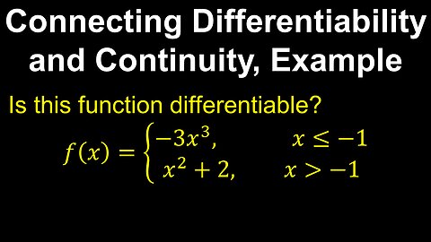 Connecting Differentiability and Continuity, Example - AP Calculus AB/BC