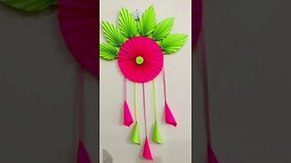 Origami Paper Leaf and Fan Hanging Crafts - Easy DIY Paper Crafts - Shorts Ideas 💡