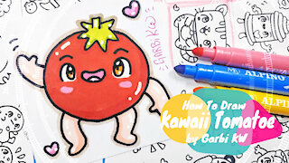 how to Draw Kawaii Tomatoe - Handmade by Garbi KW