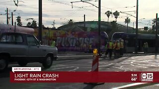 FD: 6 injured after car plows into light rail causing it to derail near 12th St. and Washington