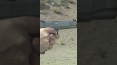 Shooting the Gunsite Pistol in slow mo #shorts