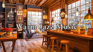 Cozy Coffee Shop Ambience & Warm Jazz Music to Study, Work, Sleep ☕ Relaxing Jazz Instrumental Music