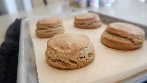 Making some Sourdough Discard Biscuits with Fresh Milled Flour