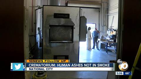 Crematorium: No human ashes in smoke accident