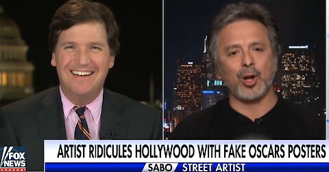 Conservative street artist Sabo mocks Hollywood hypocrites and Oscars