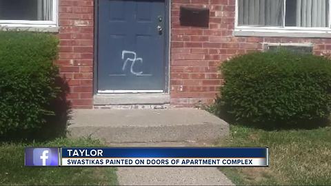 Swastikas painted on doors of Taylor apartment complex