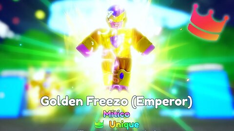 SORTUDINHO COM... GOLD FREEZA COM UNIQUE LVL. 100 EVOLVED NO ANIME ADVENTURES - Roblox