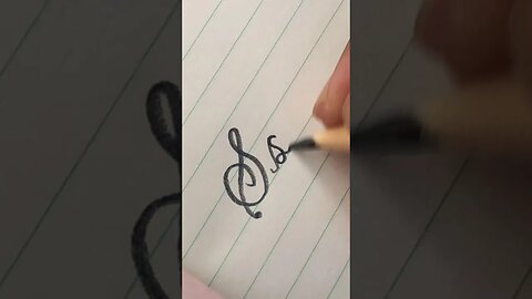 How to write “S” in cursive handwriting ⁉️#learn #handwriting