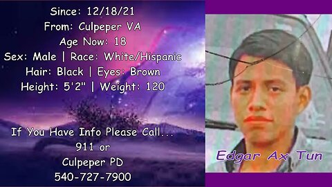 #Missing #Anniversary | Edgar Ax Tun | 12/18/2021