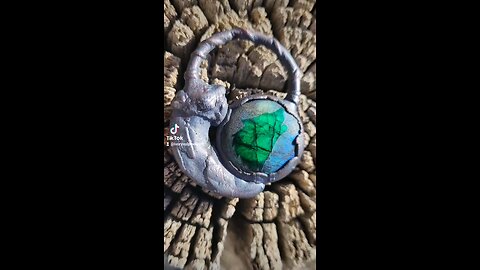 Green Labradorite Wolf and Hand Sculpted Wolf Claw