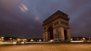 Arc de Triomphe, Paris, France, Timelapse Video