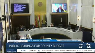 Proposed San Diego county budget discussion