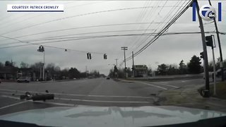 Amherst traffic light blown down