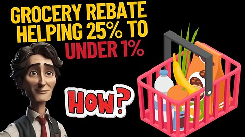 Grocery Rebate from 25% to under 1% affected HOW ? #canada #trudeau #facts #Grocery