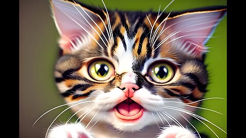놀란 귀여운 고양이 Surprised Cute Cat