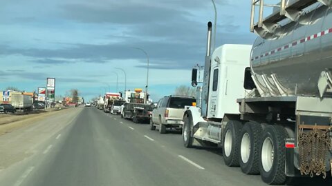 Atlantic Canadian Truck Drivers joining convoy to Ottawa