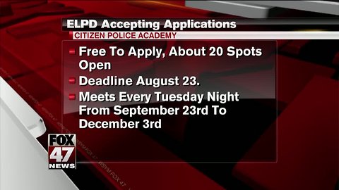ELPD accepting apps for Citizen Police Academy
