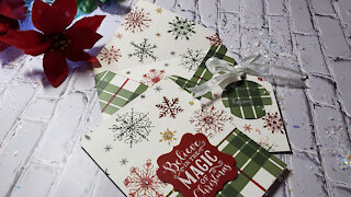 Christmas Card, Envelope, and Gift Tag
