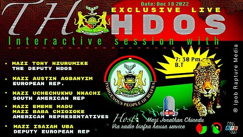 THE HDOS: Join Live Exclusive Interactive Session With The Deputy HDOS | Dec 18, 2022