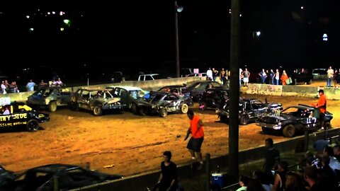 Relay For Life Boyle county Danville, KY Mini car demo derby 8-21-10 Heat 3 pt 2