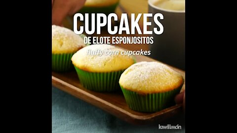 Fluffy Corn Cupcakes