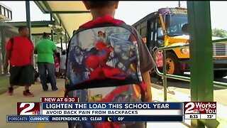Heavy backpacks causing injuries in children