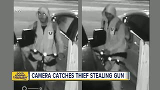 St. Pete Police search for thief who is seen on video stealing gun from truck