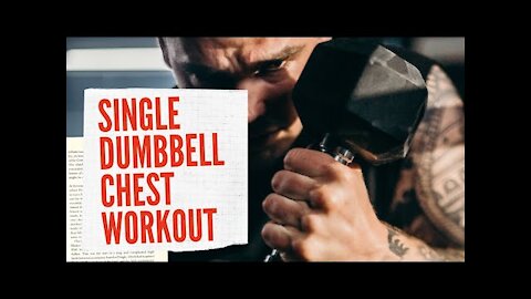 DingDon! Health and Fitness | 20 MINUTES Single Dumbbell CHEST WORKOUT at Home