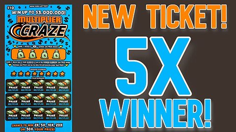 Found a MULTIPLIER on this BRAND NEW Scratch Off Ticket! | Multiplier CRAZE | New York Lottery