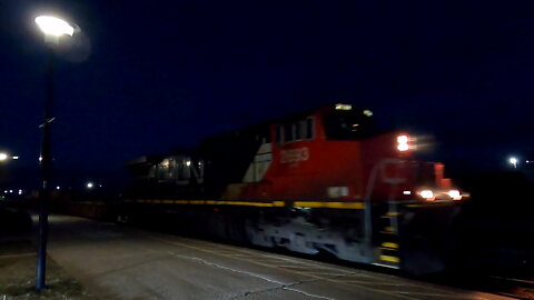 CN 2693 Engine Intermodal Train Westbound In Ontario Mar 28 2022