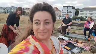 Cliff top 20.07.23 , Dorset DRUM&CHANT WITH HEIKE &SHONA - I release control and surrender to ....