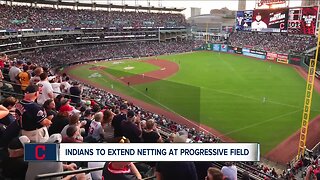 Cleveland Indians extending netting down foul lines before Opening Day