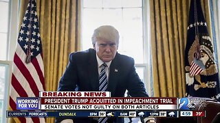 President Trump acquitted in impeachment trial
