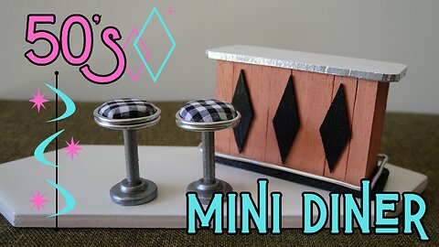 I made a miniature diner bar and stools #shorts ミニダイナーカウンター作ってみた