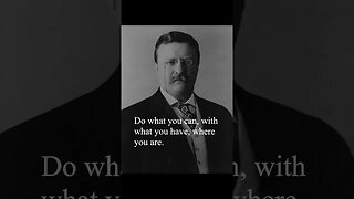 Theodore Roosevelt Quote - Do what you can...